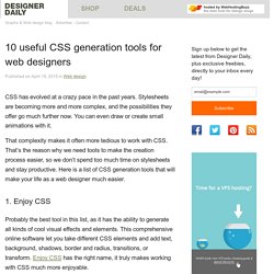 10 useful CSS generation tools for web designers