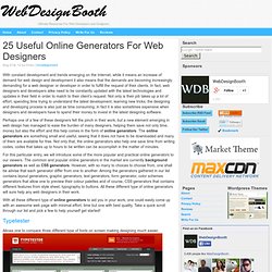 25 Useful Online Generators For Web Designers