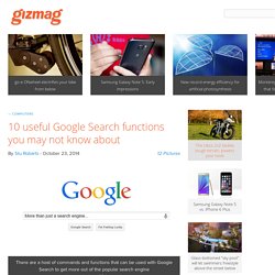 10 useful Google Search functions you may not know about