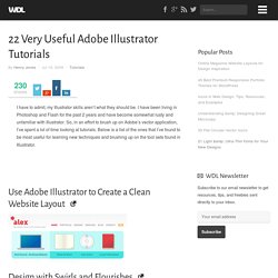 22 Very Useful Adobe Illustrator Tutorials