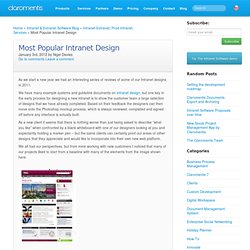 Most Useful Intranet Base Design in 2011