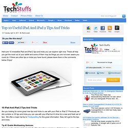 Top 10 Useful iPad And iPad 2 Tips And Tricks