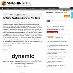 25 Useful JavaScript Libraries And Tools