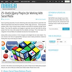 25+ Useful jQuery Plugins for Working With Social Media