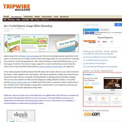 60 Excellent jQuery Image Sliders and Tutorials