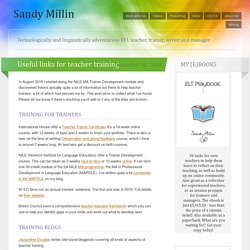 Useful links for teacher training – Sandy Millin