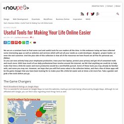 Useful Tools for Making Your Life Online Easier - Noupe Design Blog