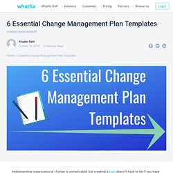 6 Most Useful Change Management Plan Templates