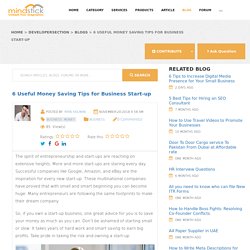 6 Useful Money Saving Tips for Business Start-up