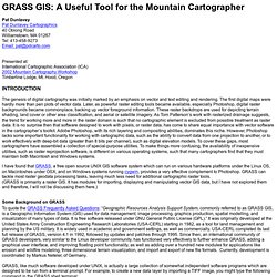 GRASS GIS: A Useful Tool for the Mountain Cartographer