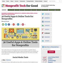 36 Useful Apps & Online Tools for Nonprofits
