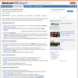 The Most Useful Free Web Tools - Organize Yourself Online!
