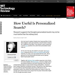 How Useful Is Personalized Search?