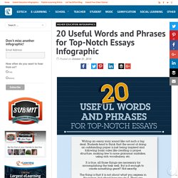 20 Useful Words and Phrases for Top-Notch Essays Infographic