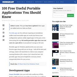 70 Free Useful Portable Applications You Should Know