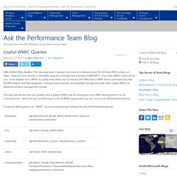 Ask the Performance Team Blog