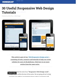 30 Useful Responsive Web Design Tutorials - Hongkiat