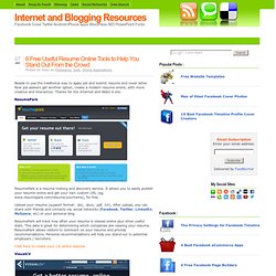 6 Free Useful Resume Online Tools to Help You Stand Out From the Crowd