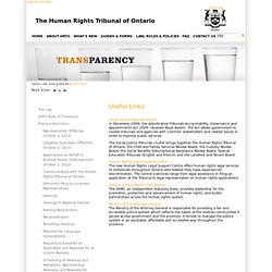 The Human Rights Tribunal of Ontario