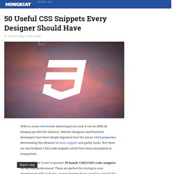 CSS Snippets (Tips 1)