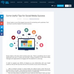 Some Useful Tips for Social Media Success
