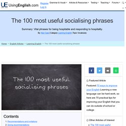 The 100 most useful socialising phrases