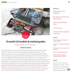 10 useful UX toolkits & method guides - UXM