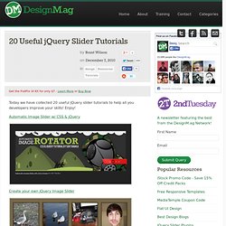 20 Useful jQuery Slider Tutorials - Web Design Blog – DesignM.ag