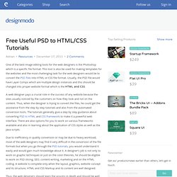 Free Useful PSD to HTML/CSS Tutorials