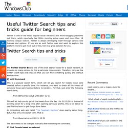Useful Twitter Search tips and tricks guide for beginners