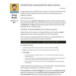 Useful Unix commands for data science