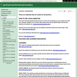 grahamworkmansecondary - Useful websites