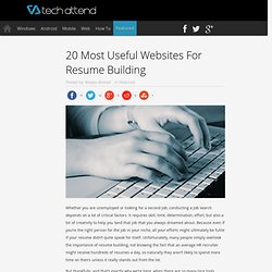 20 Most Useful Websites For Resume Building