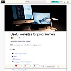 Useful websites for programmers.