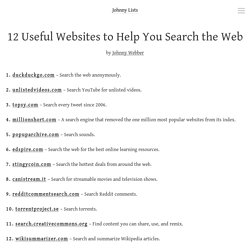 12 Useful Websites to Help You Search the Web
