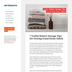7 Useful Winter Storage Tips for Storing Usual Items Safely