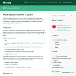 User authentication in Django