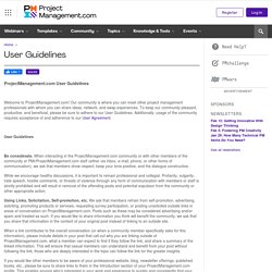 User Guidelines