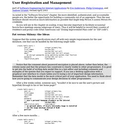 User Registration and Management