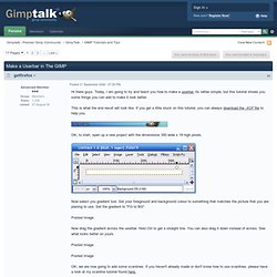 Make a Userbar in The GIMP