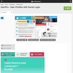 WordPress - UserPro - User Profiles with Social Login