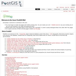 UsersWikiMain – PostGIS