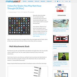 5 Uses For Stacks You May Not Have Thought Of [Mac]