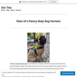 Uses of a heavy-duty dog harness – Site Title