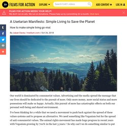 A Usetarian Manifesto: Simple Living to Save the Planet