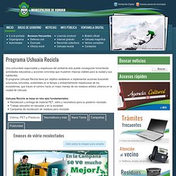 Ushuaia recicla - Municipalidad de ushuaia