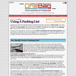 Using A Packing List