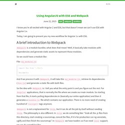 Using AngularJS with ES6 and Webpack