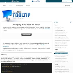 Using any HTML inside the tooltip