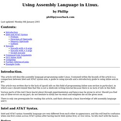 Using Assembly Language in Linux